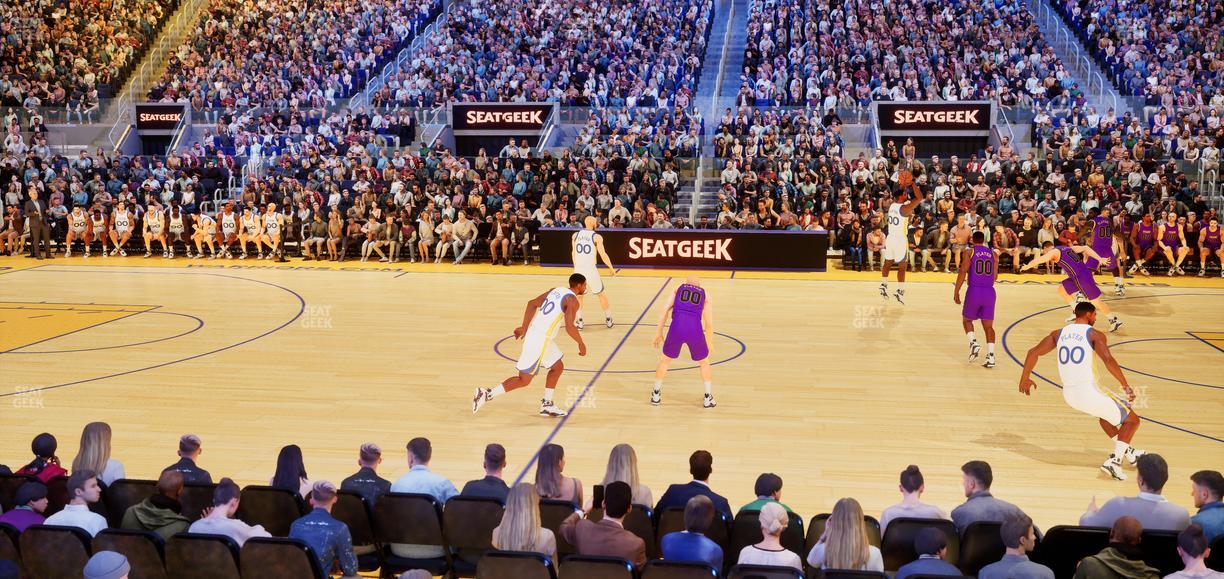 Chase Center - Section Courtside Lounge 23 Seat View