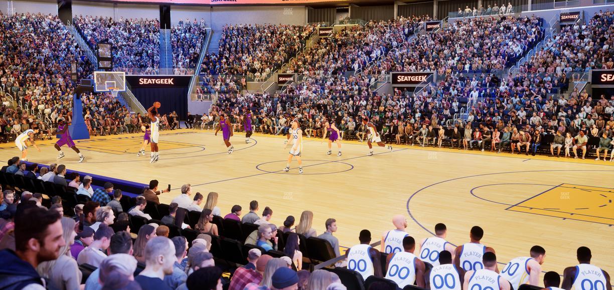 Chase Center - Section Courtside Lounge 3 Seat View