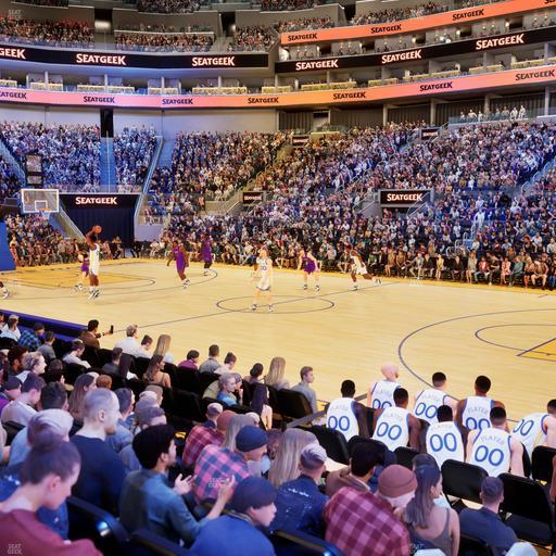 Chase Center - Section Courtside Lounge 3 Seat View