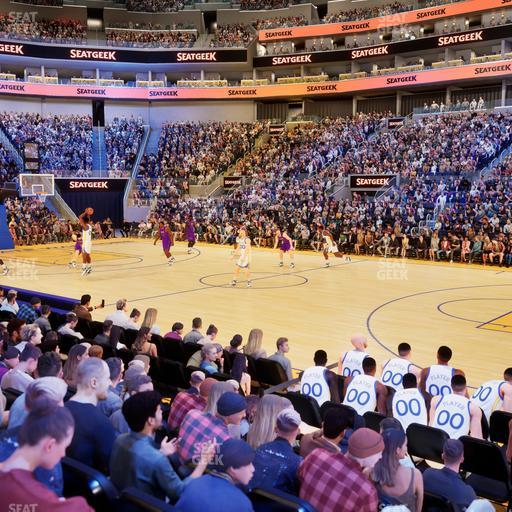 Chase Center - Section Courtside Lounge 3 Seat View
