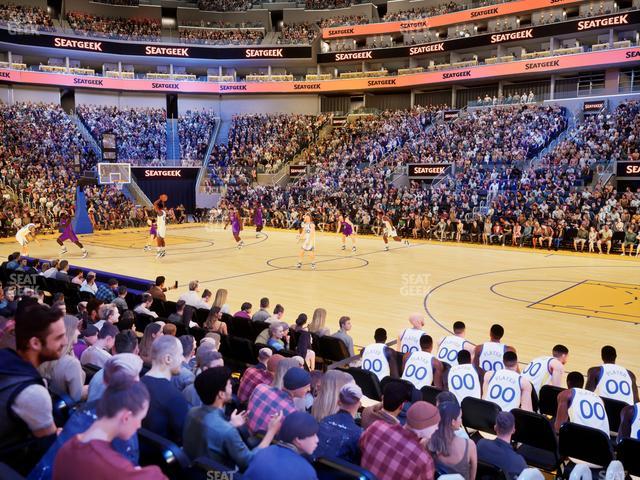 Chase Center - Section Courtside Lounge 3 Seat View