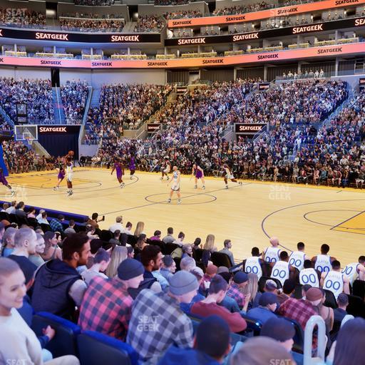 Chase Center - Section Courtside Lounge 4 Seat View