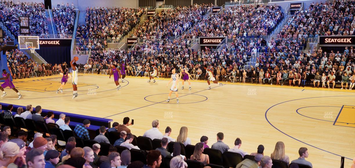 Chase Center - Section Courtside Lounge 5 Seat View
