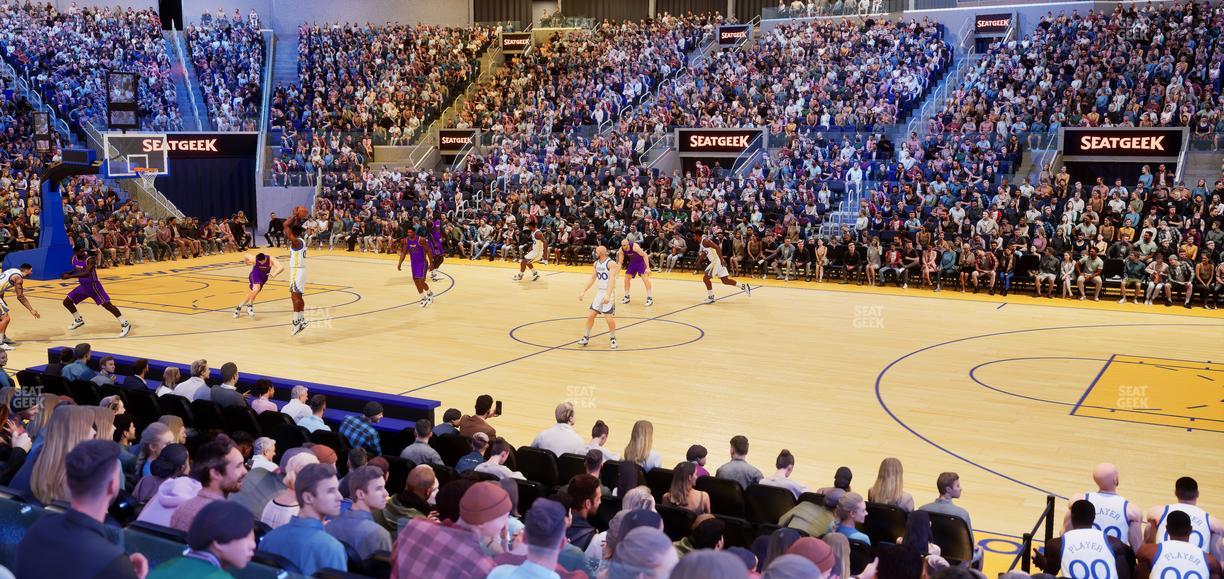 Chase Center - Section Courtside Lounge 6 Seat View