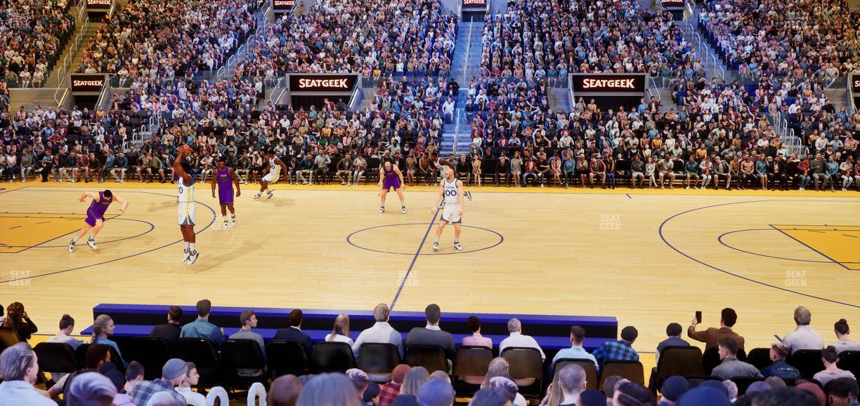 Chase Center - Section Courtside Lounge 8 Seat View