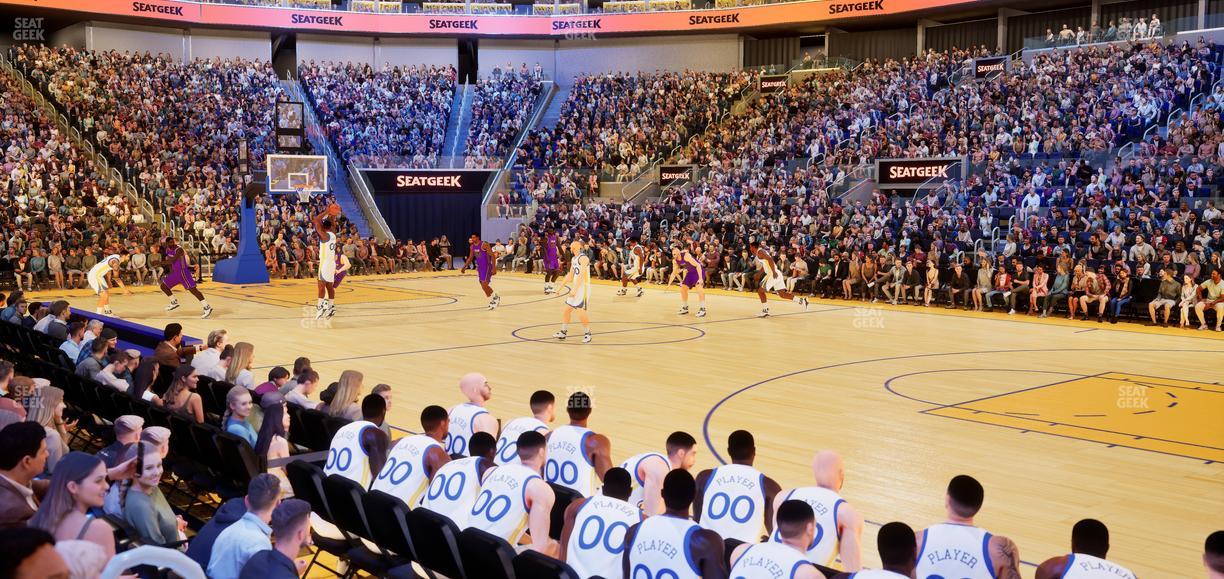 Chase Center - Section Riser 2 Seat View