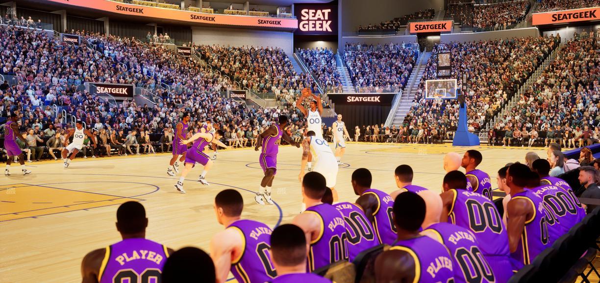 Chase Center - Section Riser 5 Seat View