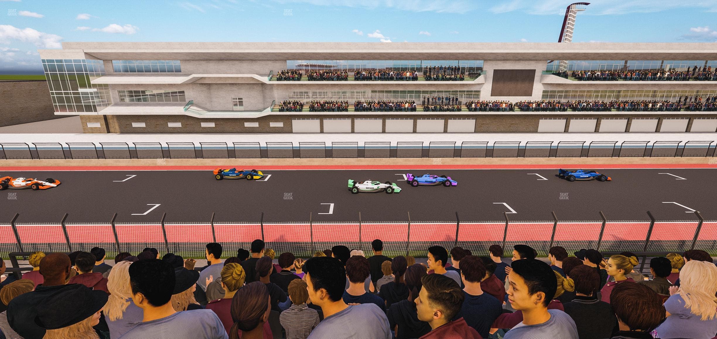 Circuit of The Americas - Section Main Grandstand Club Level 205 Seat View