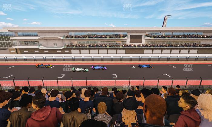 Circuit of The Americas - Section Main Grandstand Club Level 206 Seat View