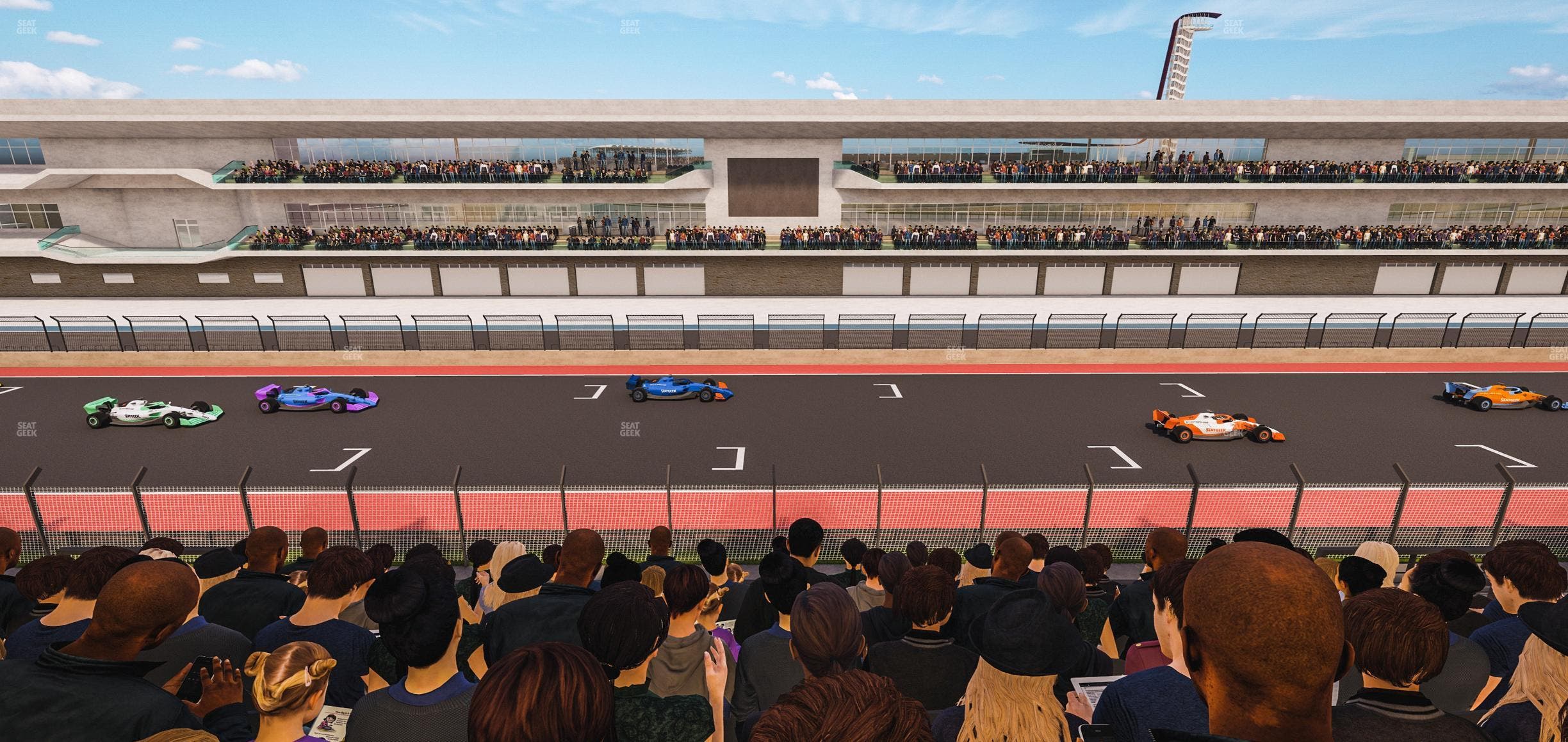 Circuit of The Americas - Section Main Grandstand Club Level 208 Seat View