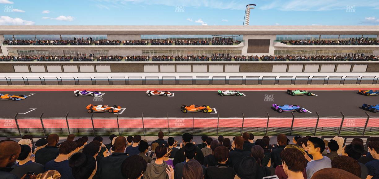 Circuit of The Americas - Section Main Grandstand Club Level 215 Seat View