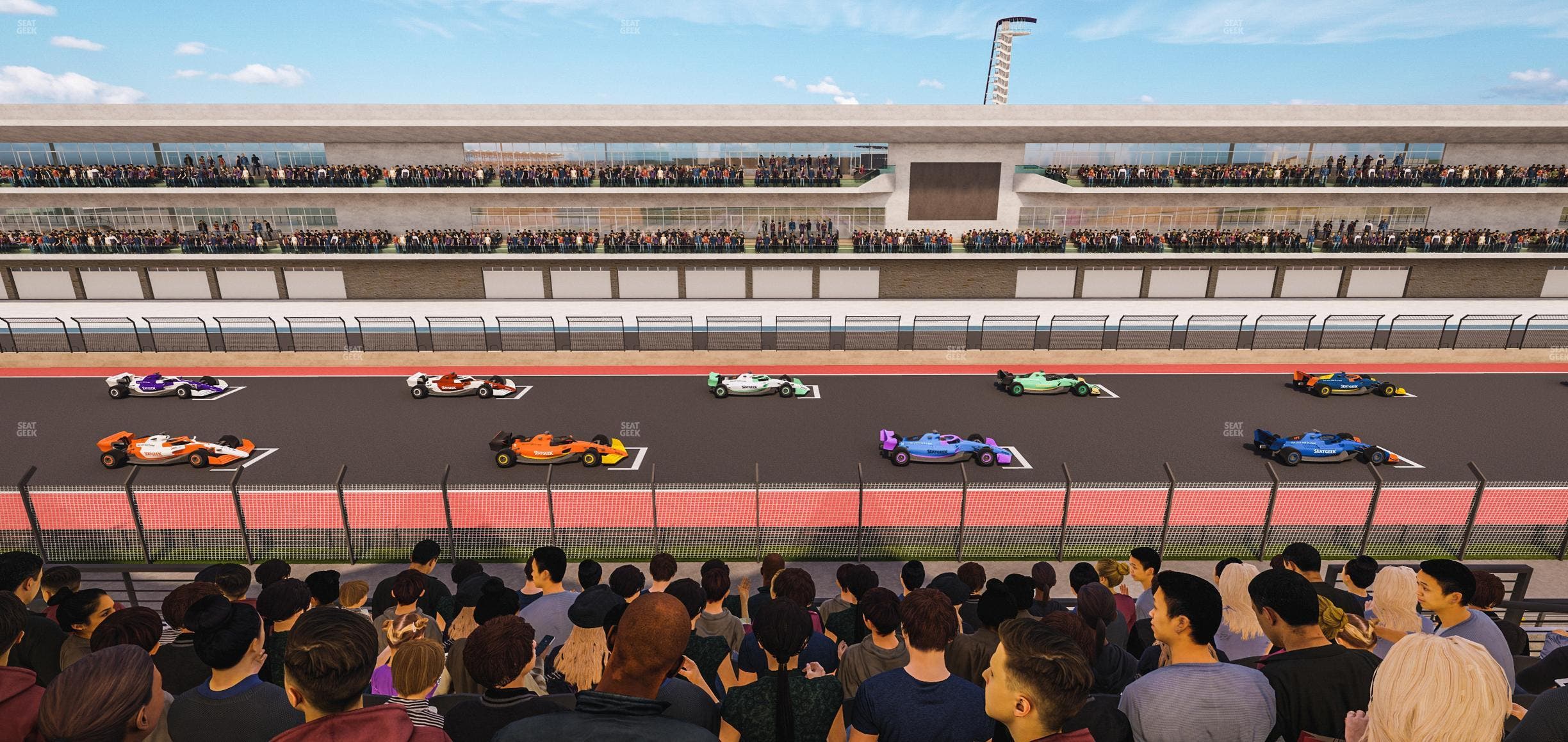Circuit of The Americas - Section Main Grandstand Club Level 216 Seat View