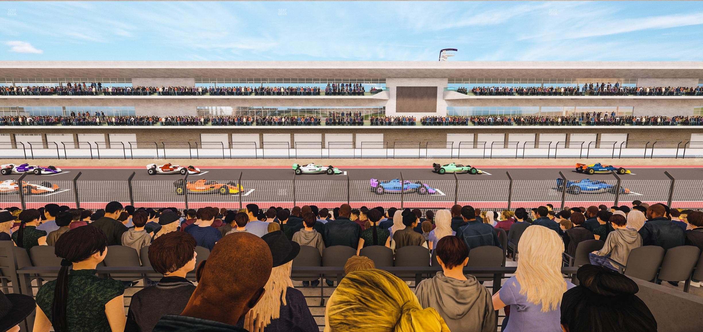 Circuit of The Americas - Section Main Grandstand Mezzanine 16 B Seat View