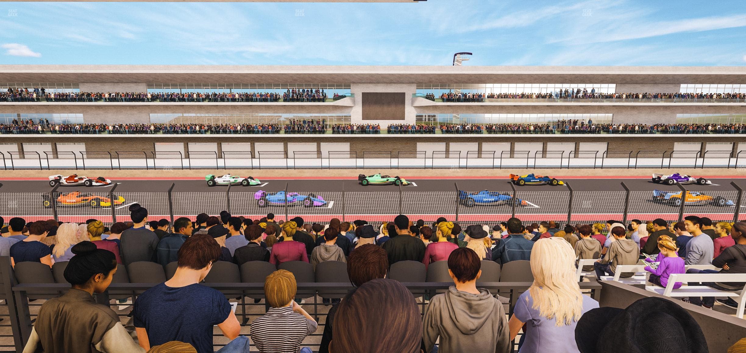 Circuit of The Americas - Section Main Grandstand Mezzanine 17 B Seat View