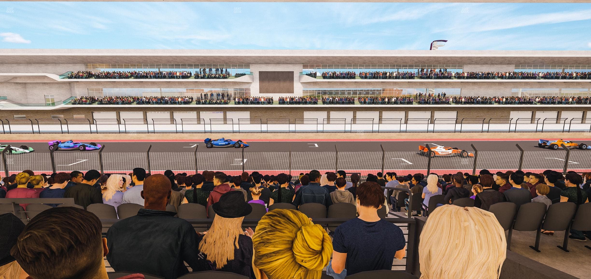 Circuit of The Americas - Section Main Grandstand Mezzanine 8 B Seat View