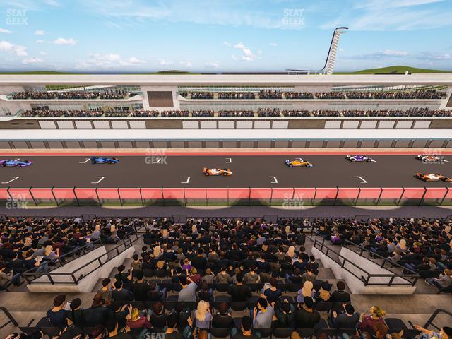 Circuit of The Americas - Section Main Grandstand Suite Seat View