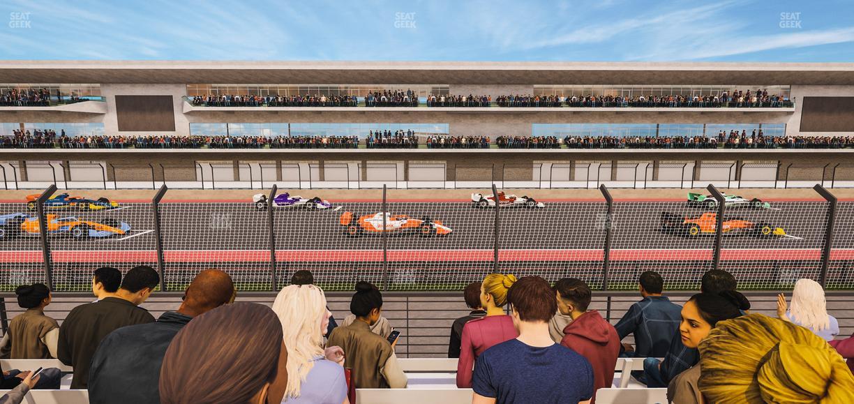 Circuit of The Americas - Section Main Grandstand Trackside East 120 Seat View