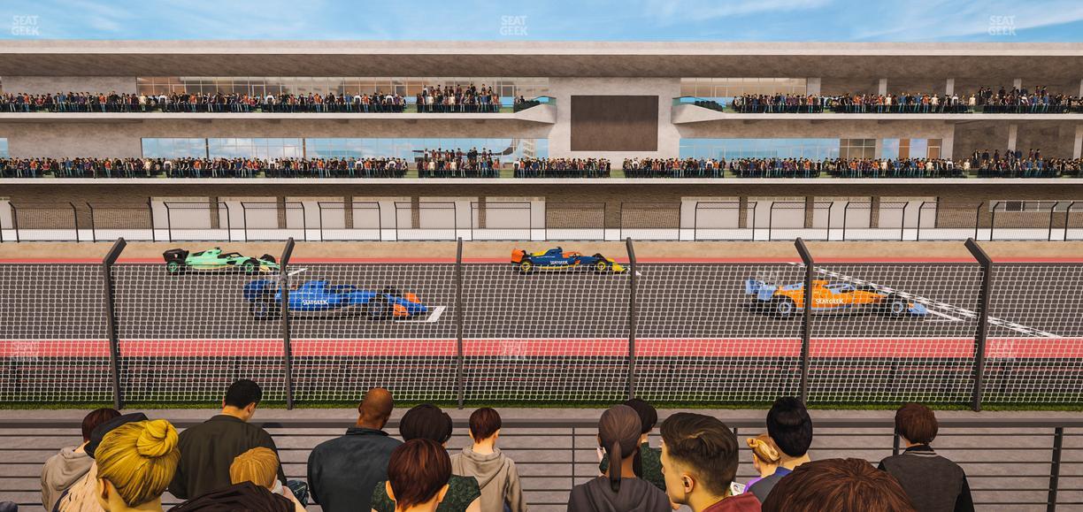 Circuit of The Americas - Section Main Grandstand Trackside East 123 Seat View