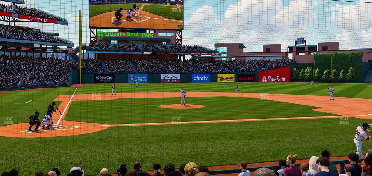 Citizens Bank Park - Section Dugout G Seat View