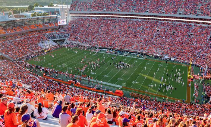 Clemson Memorial Stadium - Section Tdc Seat View