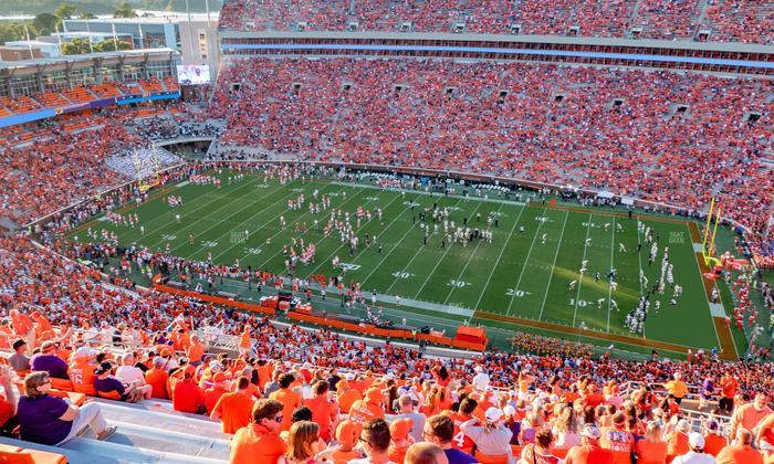 Clemson Memorial Stadium - Section Tdd Seat View