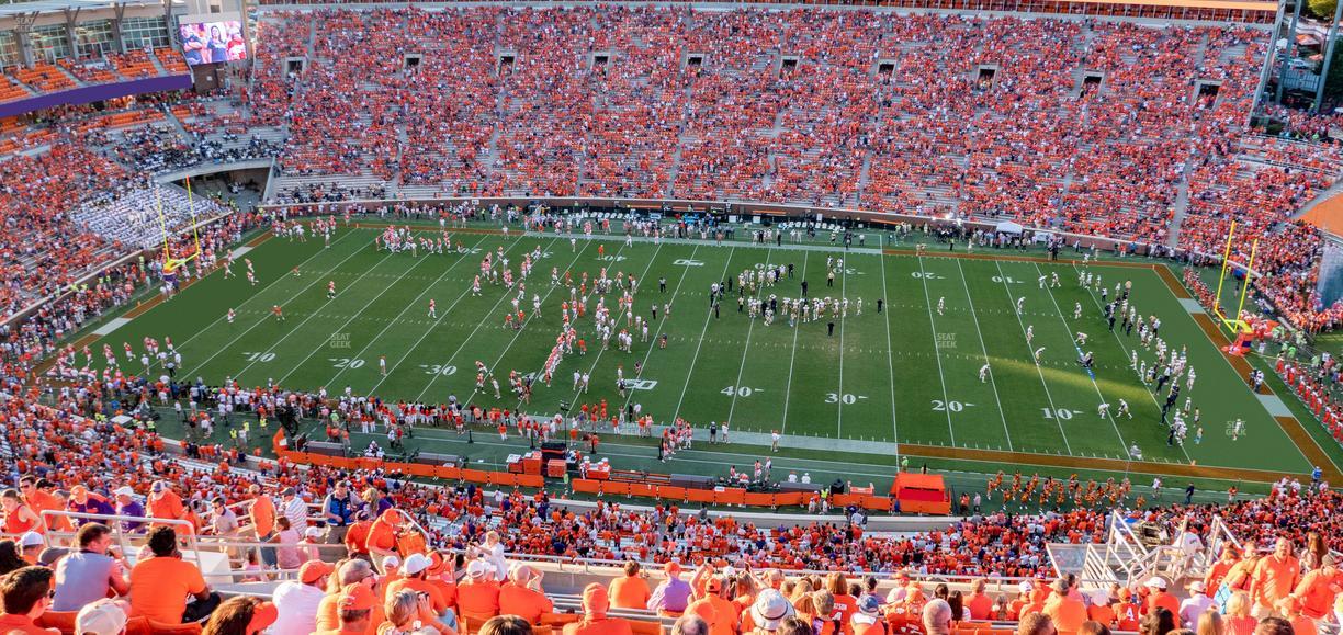 Clemson Memorial Stadium - Section Tde Seat View