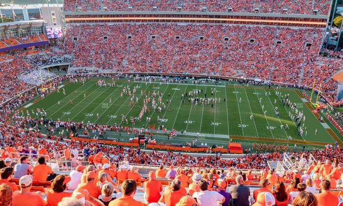 Clemson Memorial Stadium - Section Tde Seat View