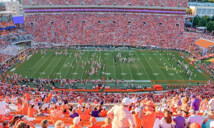 Clemson Memorial Stadium - Section Tdf Seat View