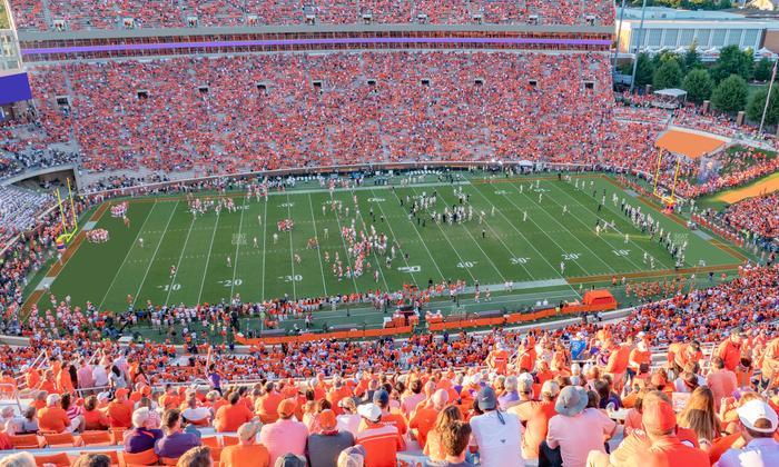 Clemson Memorial Stadium - Section Tdg Seat View