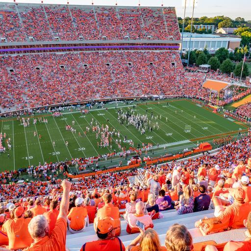 Clemson Memorial Stadium - Section Tdh Seat View