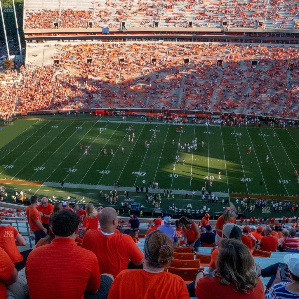 Clemson Memorial Stadium - Section Tdp Seat View