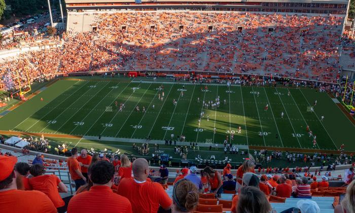 Clemson Memorial Stadium - Section Tdp Seat View