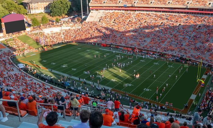 Clemson Memorial Stadium - Section Tds Seat View