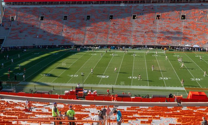 Clemson Memorial Stadium - Section Ue Seat View