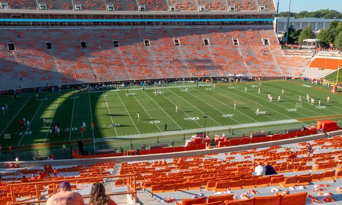 Clemson Memorial Stadium - Section Ug Seat View