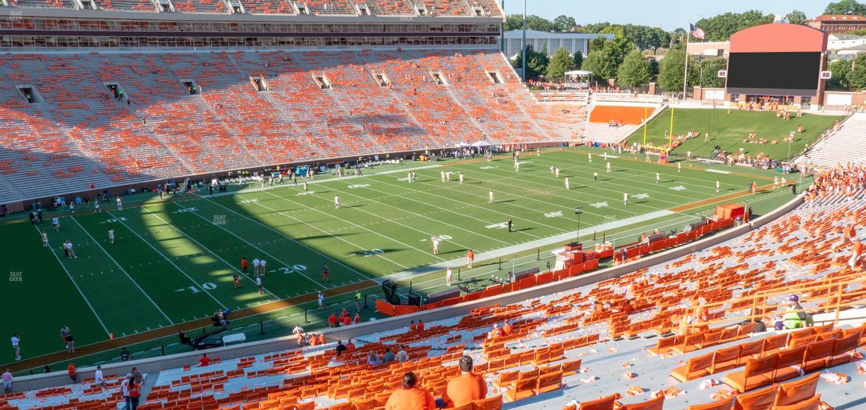 Clemson Memorial Stadium - Section Uj Seat View