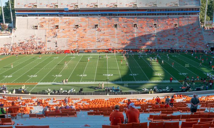 Clemson Memorial Stadium - Section Uo Seat View