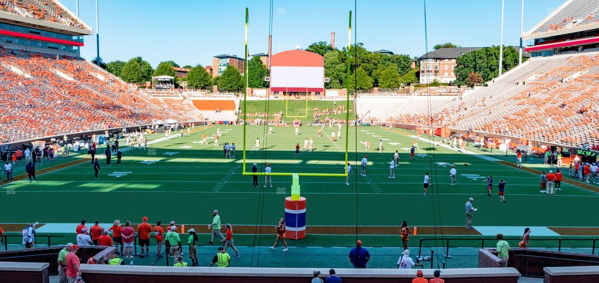 Clemson Memorial Stadium - Section X Seat View