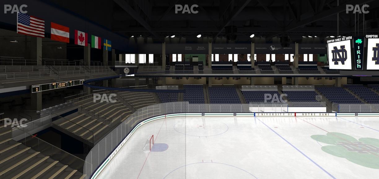 Compton Family Ice Arena - Section 107 Seat View