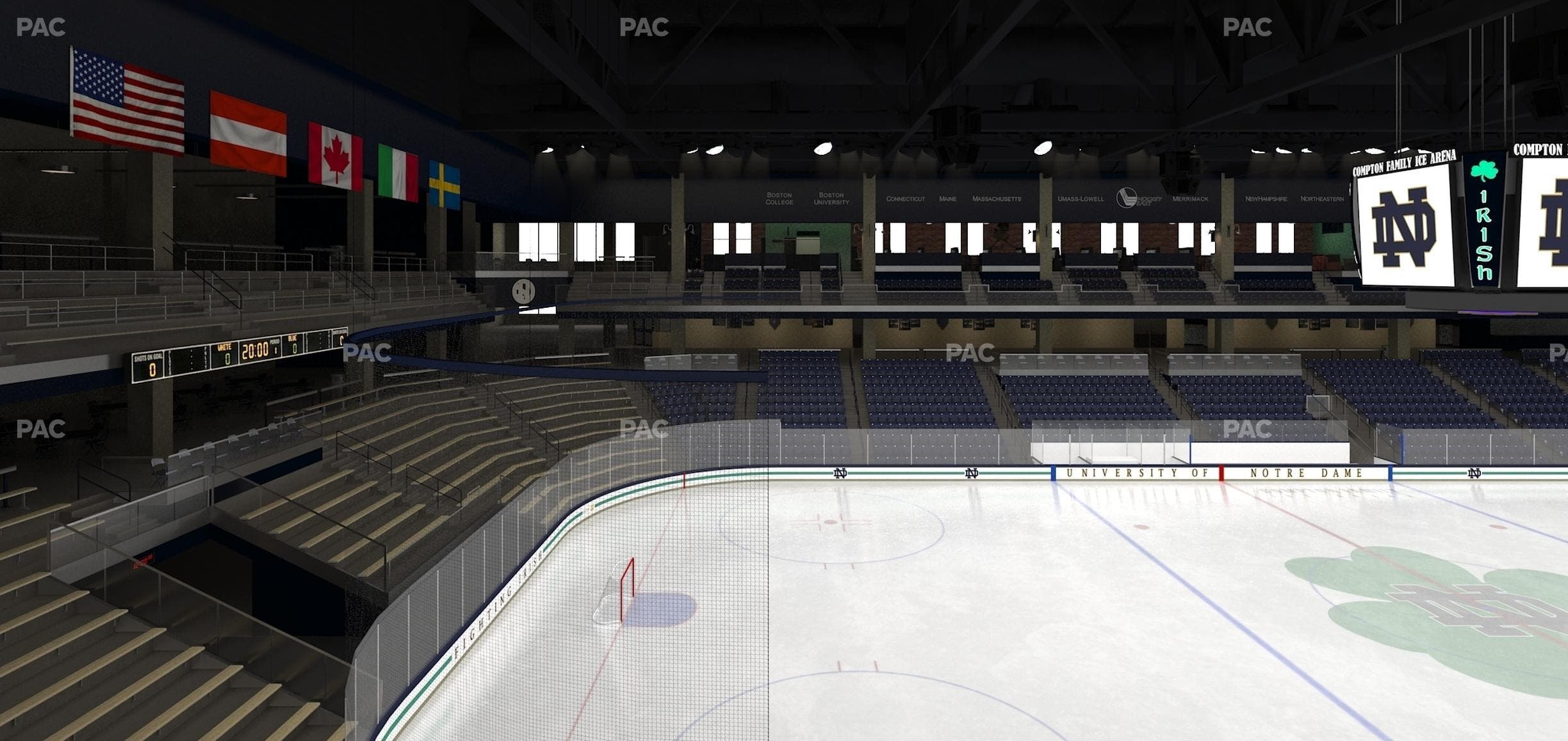 Compton Family Ice Arena - Section 107 Seat View