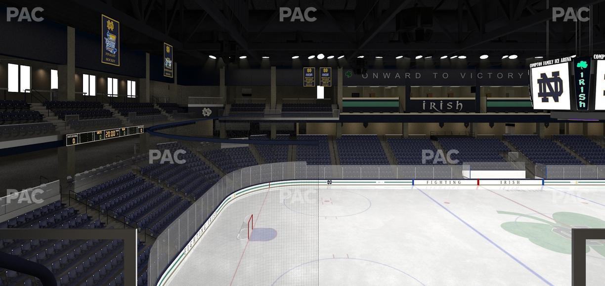 Compton Family Ice Arena - Section Club 119 Seat View