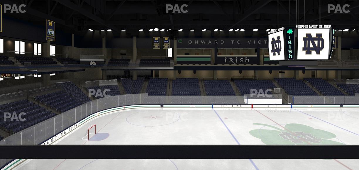 Compton Family Ice Arena - Section Club 120 Seat View