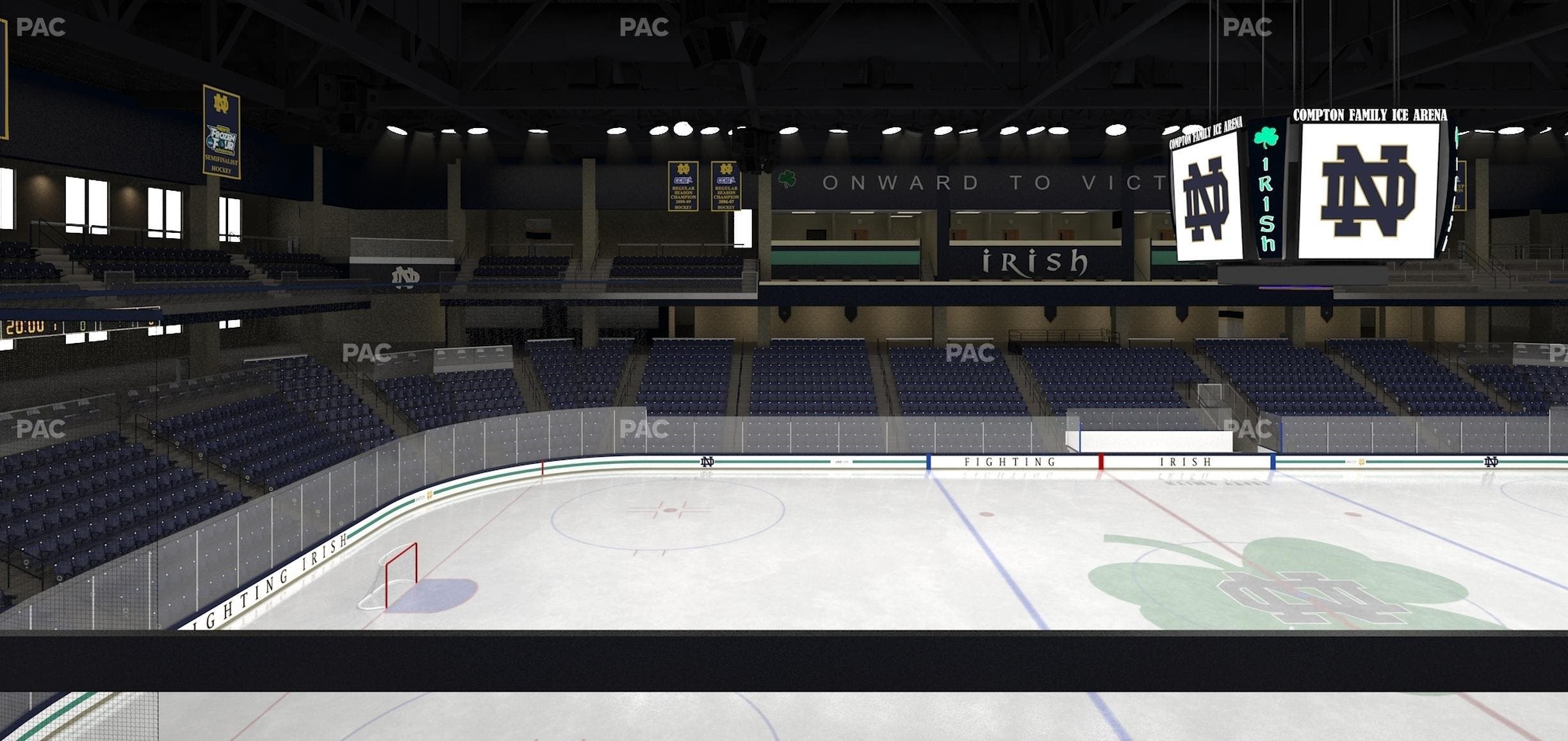 Compton Family Ice Arena - Section Club 120 Seat View