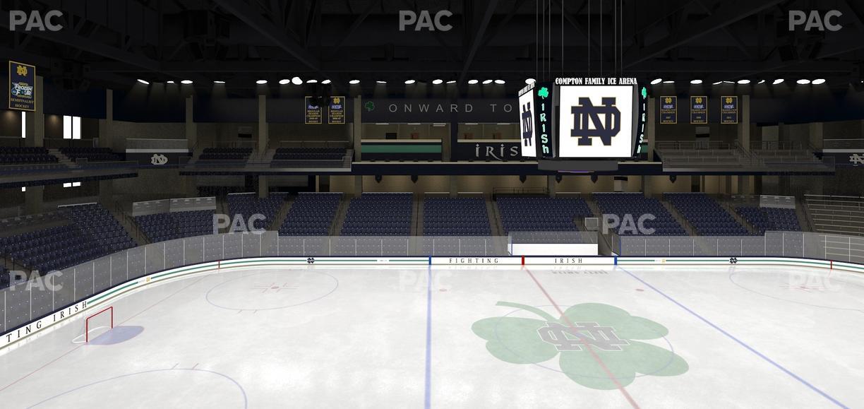 Compton Family Ice Arena - Section Club 121 Seat View