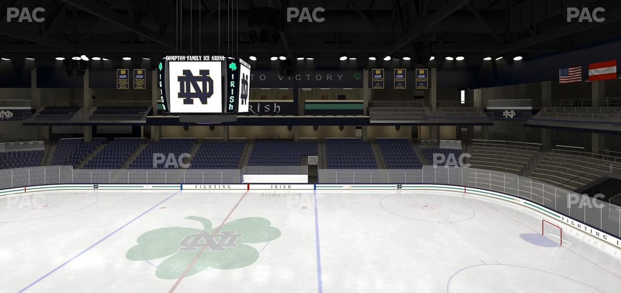 Compton Family Ice Arena - Section Club 123 Seat View