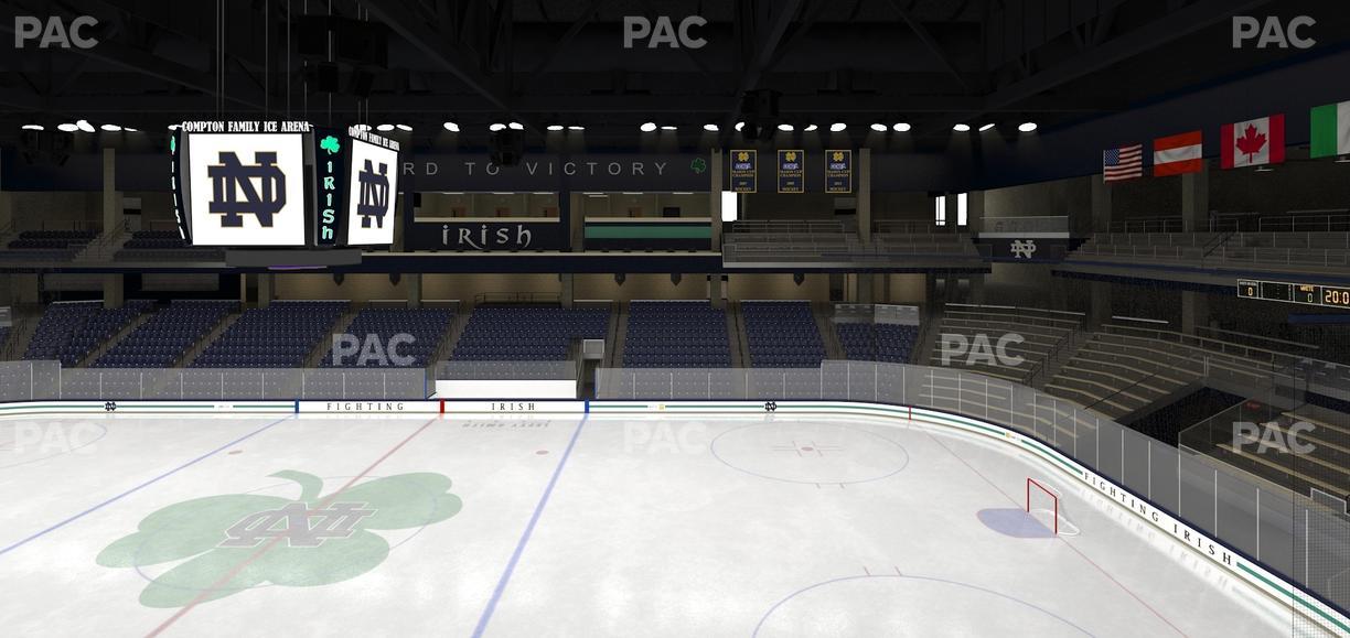 Compton Family Ice Arena - Section Club 124 Seat View
