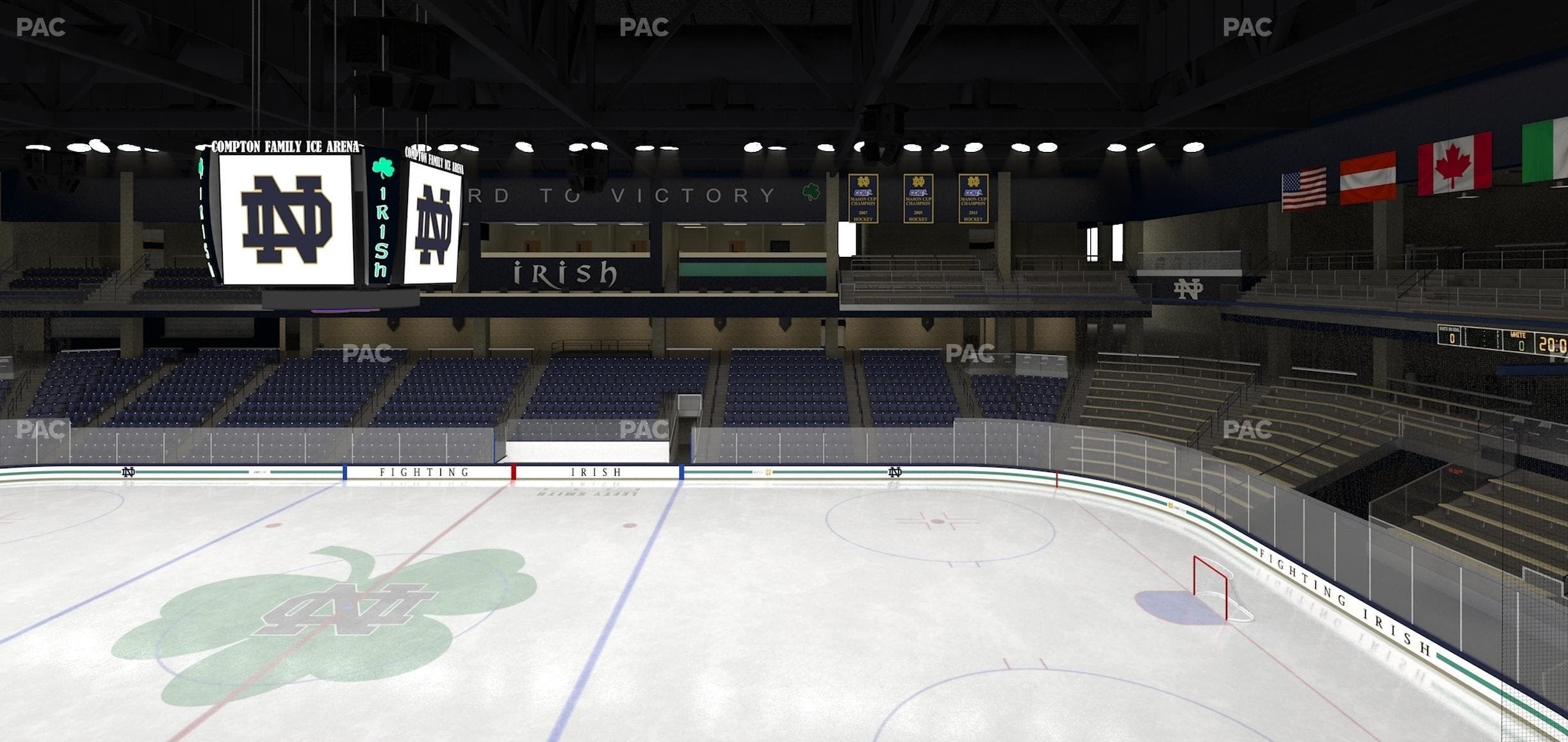 Compton Family Ice Arena - Section Club 124 Seat View
