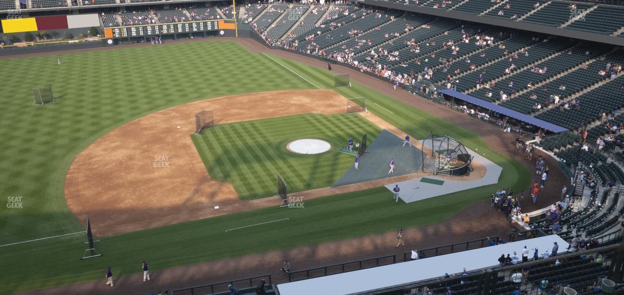 Coors Field - Section Lower 340 Seat View