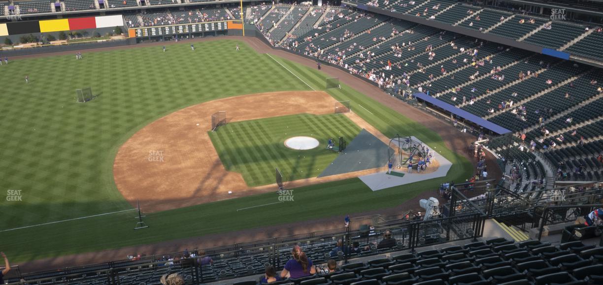 Coors Field - Section Upper 340 Seat View
