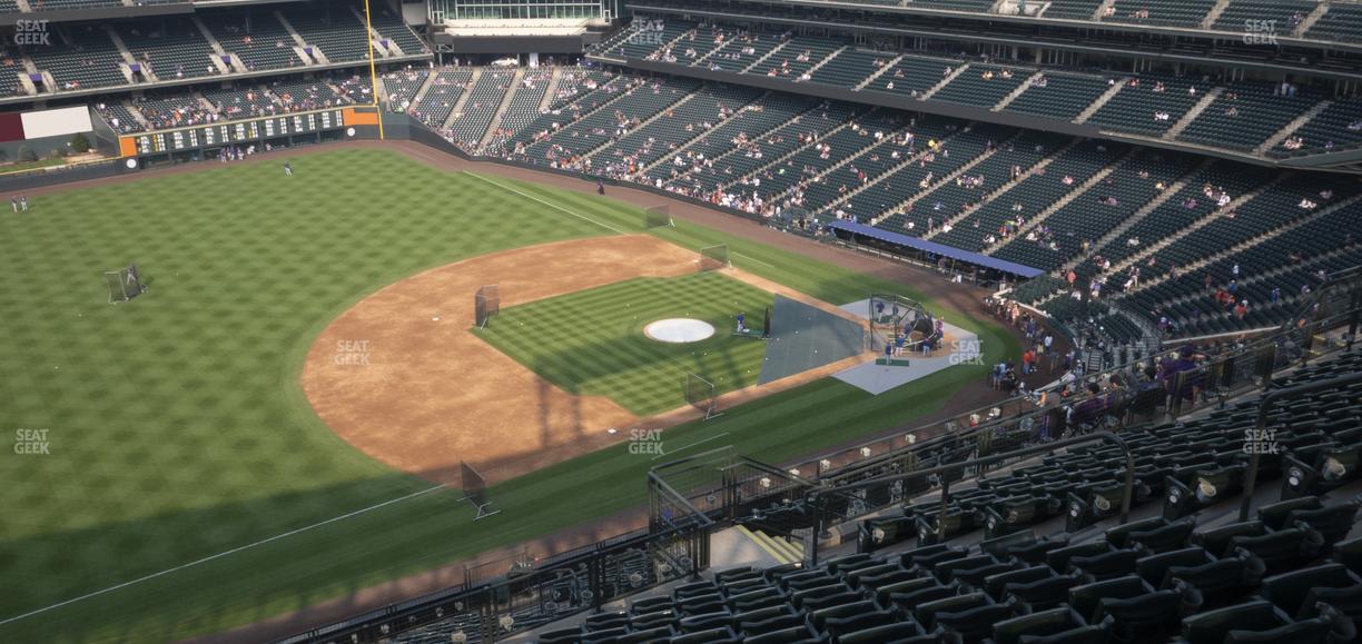 Coors Field - Section Upper 343 Seat View
